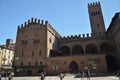 Main Facade Of Enzo Palace Medieval Building In Piazza Maggiore In Bologna. Travel, holidays, architecture. March 31, 2015. Royalty Free Stock Photo