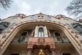 Main facade of Ferenc Raichle palace also called Rajhl Palata in Subotica, Serbia. Royalty Free Stock Photo