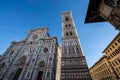 Santa Maria del Fiore - Facade of the Florence Cathedral in Tuscany Italy Royalty Free Stock Photo