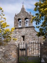 Main facade of the Hermitage of the Virgen de la Estrella, located in the town of San Juan de Paluezas in El Bierzo Royalty Free Stock Photo