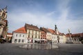 Main facade of Mariborski Rotovz, or Maribor Town hall on Glavni trg main square, the main monument political landmark of Maribor