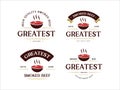 Smoked Beef Logo Set