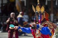 Cham dance ,Tamshing Goemba , Bumthang, central Bhutan. Royalty Free Stock Photo