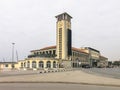 Main front facade of the iconic building, built at the time, of the Port of Luanda, located downtown, at the bottom of the