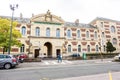 The main front of the Pasteur Hospital in Cherbourg-Octeville. Normandy, France