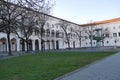 Main front side and entrance of the Ludwig-Maximilian-University in Munich