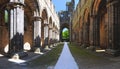 Main gallery of Kirkstall Abbey ruins, Leeds, UK