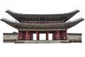 Main Gate of Changdeokgung Palace Soeul, South Korea isolated on white background