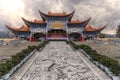 Main gate of Chongsheng temple The Three Pagodas temple, Dali, China, Royalty Free Stock Photo