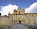 Main gate of city in Mdina Malta Royalty Free Stock Photo