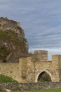 Main gate of Devin castle - ruins of a Slovak medieval fortress, central Europe