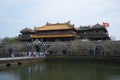 The main gate of the forbidden Purple city. View from the inner side. Hue, Vietnam