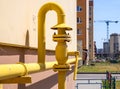 The main gate on the gas pipeline of a residential building