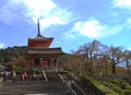 Main gate of Kiyomizu temple, Kyoto, Japan