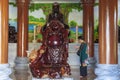 The main gate of the monastery. The Lady Buddha Statue the Bodhisattva of Mercy at the Linh Ung Pagoda in Da Nang Vietnam