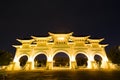 Night view of the National Taiwan Democracy Memorial Hall in Taipei, Taiwan Royalty Free Stock Photo