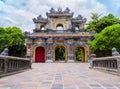 Main gate in the old citadel of Hue, Vietnam Royalty Free Stock Photo