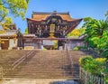 Main gate of the Otani Hombyo temple complex in Kyoto, Japan Royalty Free Stock Photo