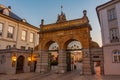 Main gate at Pilsner Urquell brewery in Pilsen, Czech republic Royalty Free Stock Photo