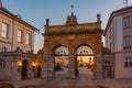 Main gate at Pilsner Urquell brewery in Pilsen, Czech republic Royalty Free Stock Photo