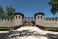 The main gate of the Roman fort Saalburg near Frankfurt, Germany