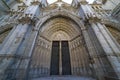 Main gate, Toledo - Cathedral Primada Santa Maria de Toledo facade spanish church Gothic style Royalty Free Stock Photo