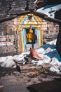 The main gate of Tungnath temple is in the city of Chopta in Uttarakhand.