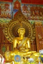 The main golden buddha in Chanasonkram temple, Ban Royalty Free Stock Photo