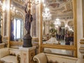 Main hall, beautifully decorated, in the old palace ceramics museum in Valencia, Spain