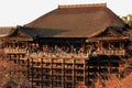 Main hall of Kiyomizu dera in Kyoto evening scene