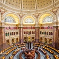 Main Hall of the Library of Congress ceiling DC Royalty Free Stock Photo