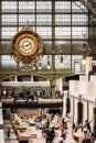 Main hall of the Orsay Museum Musee d`Orsay. Paris, France Royalty Free Stock Photo