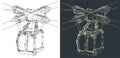 Main helicopter rotor blueprints