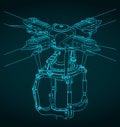 Main helicopter rotor illustration