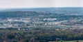 Main highway directional intersection and hospital system in Wausau Wisconsin Royalty Free Stock Photo