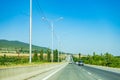 Main highway of Georgia in the summer