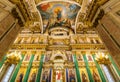 The main iconostasis and the Royal gate of St. Isaac`s Cathedral. Saint - Petersburg. Royalty Free Stock Photo