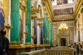 The main iconostasis and the Royal gate of St. Isaac`s Cathedral. Royalty Free Stock Photo