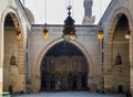 Main iwan - arch - at the courtyard of historic Mamluk era mosque of Al Ashraf Barsbay, Cairo, Egypt Royalty Free Stock Photo