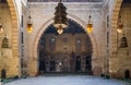Main iwan - arch - at the courtyard of historic Mamluk era mosque of Al Ashraf Barsbay, Cairo, Egypt