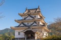 Main keep of Uwajima castle located in Ehime Royalty Free Stock Photo