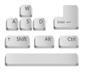 Main keyboard buttons.