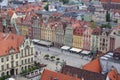 Main market, aerial view, Lower Silesia, Wroclaw, Poland