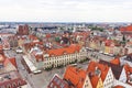 Main market, aerial view, Lower Silesia, Wroclaw, Poland