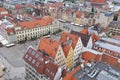 Main market, aerial view, Lower Silesia, Wroclaw, Poland