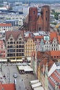 Main market, aerial view, Lower Silesia, Wroclaw, Poland