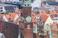 Main market, aerial view, Lower Silesia, Wroclaw, Poland