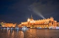 The main market at night in Krakow Royalty Free Stock Photo