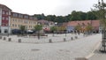 Bad Muskau, Germany. The main market square in a city center of Bad Muskau town