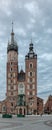 St. Mary`s catholic church Bazylika Mariacka in Krakow, Poland Royalty Free Stock Photo